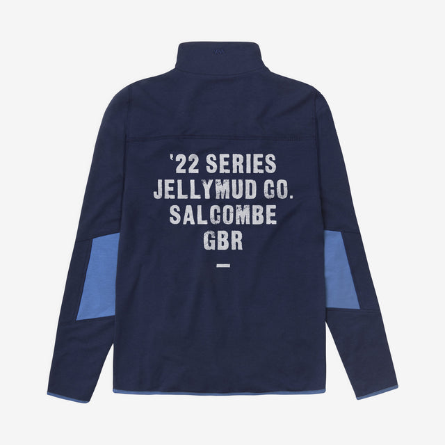 Navy Quarter Zip Sweatshirt with Print: A stylish and comfortable navy sweatshirt featuring a unique print design. This quarter zip sweatshirt is perfect for casual outings or layering up in colder weather. Stay cosy and fashionable with this versatile wardrobe essential.