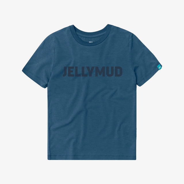 Front view of Juniors' Bamboo Altitude T-Shirt with eco-friendly print, showcasing sustainable fashion for young adventurers.