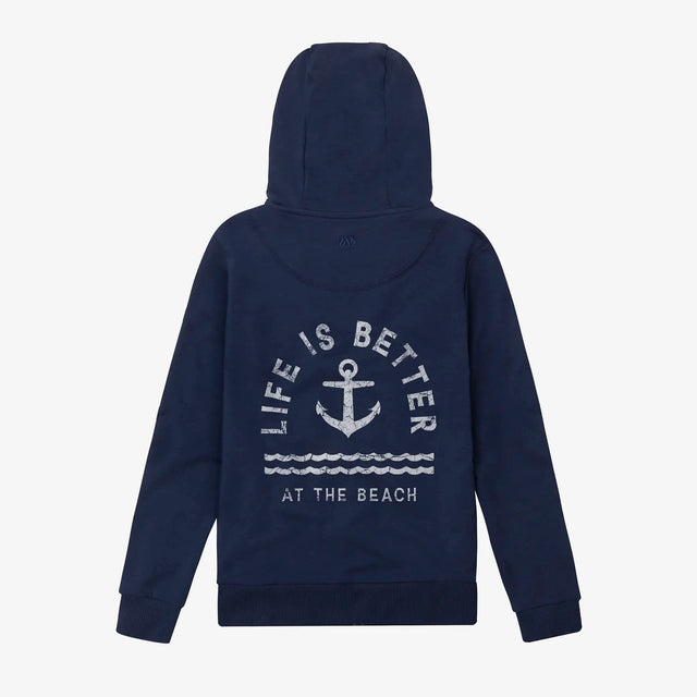 Back view of Jellymud Juniors' Beach Bamboo Hoodie