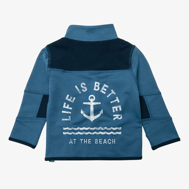 Back View of Jellymud Kids' Beach Bamboo Sweatshirt.