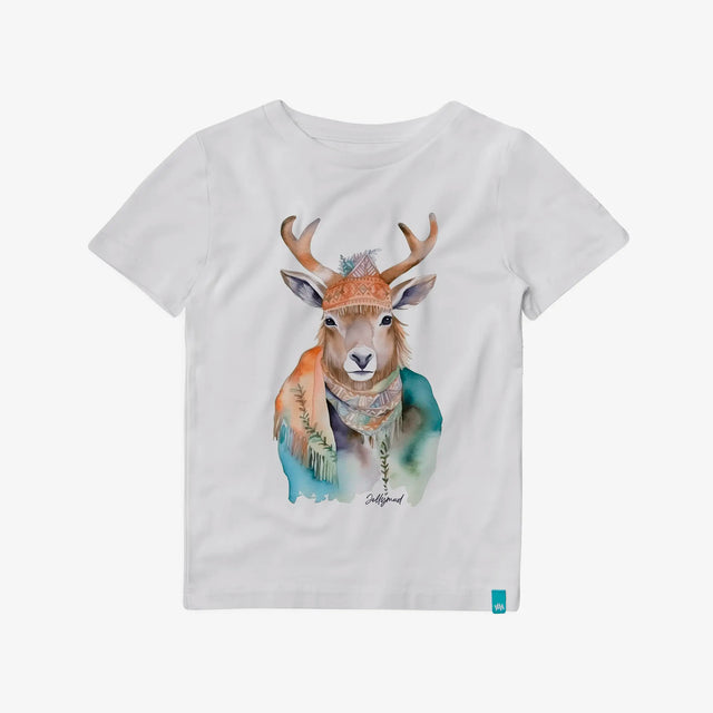 Kids' Boho Deer Bamboo T-Shirt