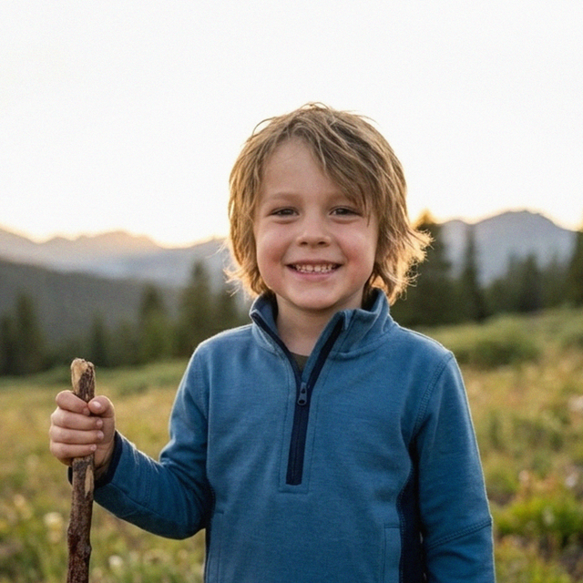 Kids Ridge Blue Bamboo Sweatshirt