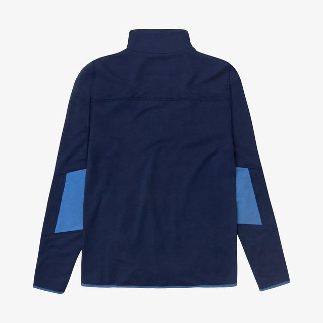 Back view of Jellymud Women's Peak Quarter Zip Sweatshirt